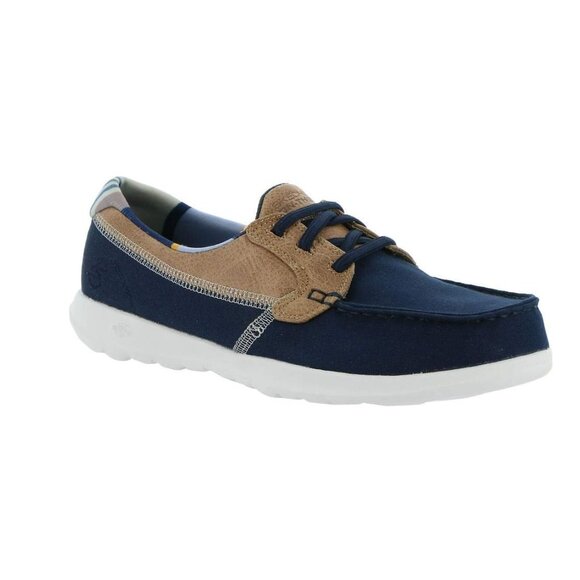 NiB Skechers Women's Go Walk Lite Slip On Docksiders Navy Size 8 M $65 RY1345 - Picture 1 of 7